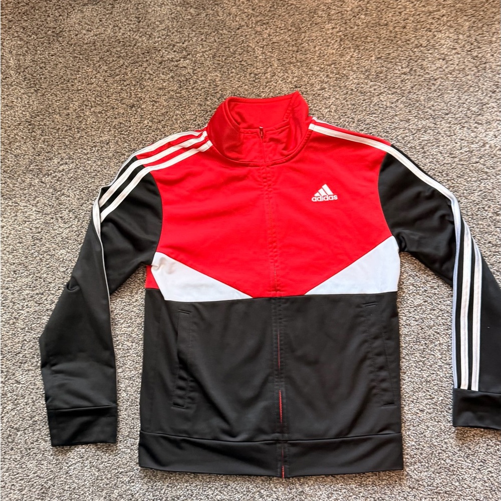 Adidas Kids Red and Black Tack Jacket